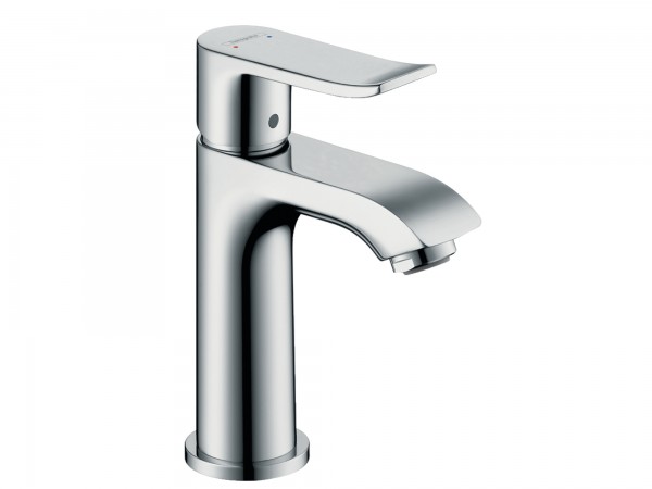 Metris - Einhebel-Waschtischmischer 100 für Handwaschbecken mit Zugstangen-Ablaufgarnitur