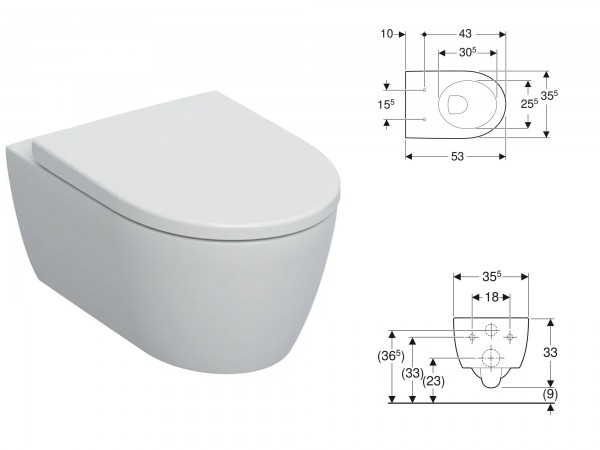 iCon Hänge-WC - inklusive WC Sitz